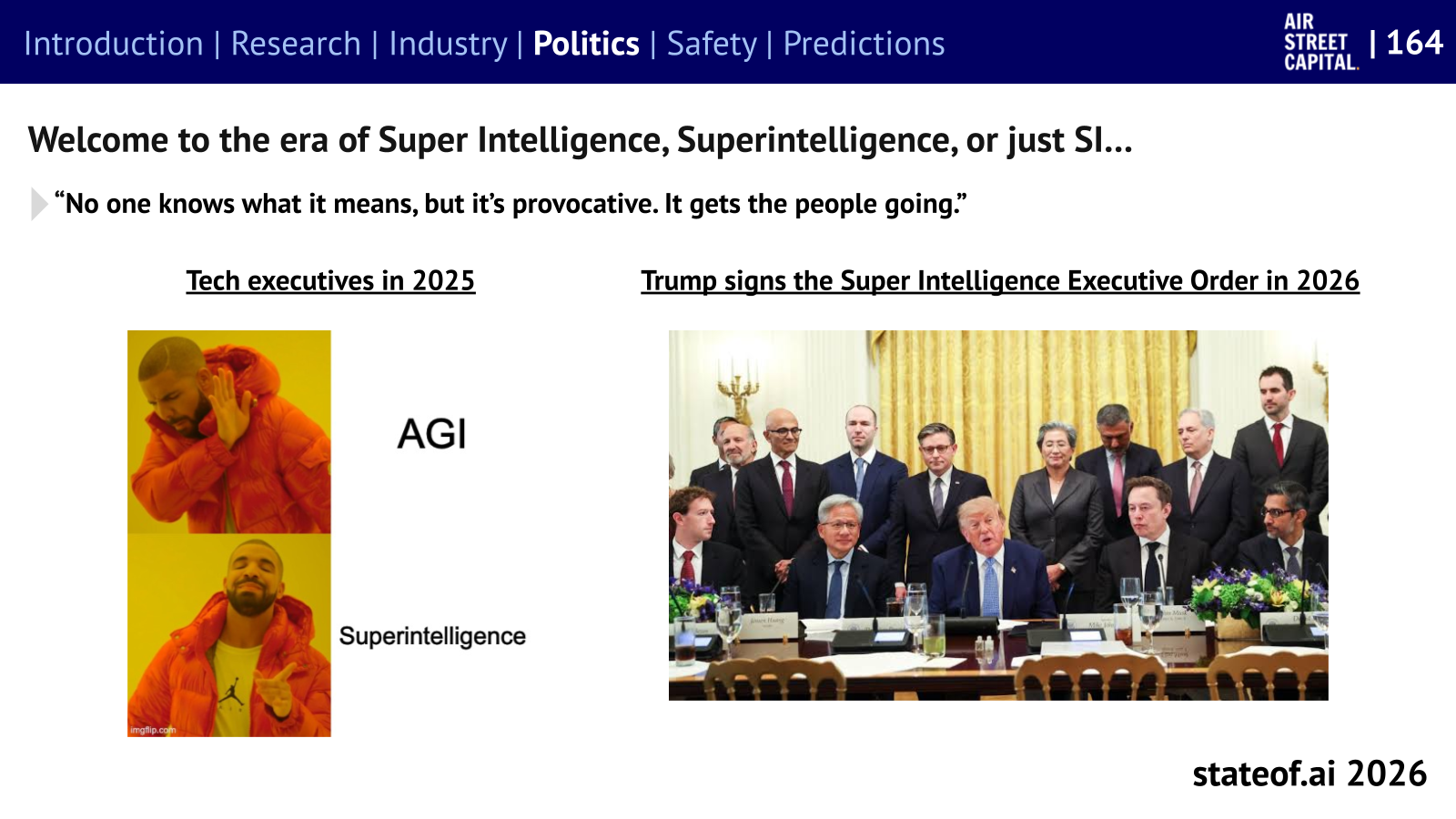 Superintelligence moves from technology-industry ambition into a White House executive order.